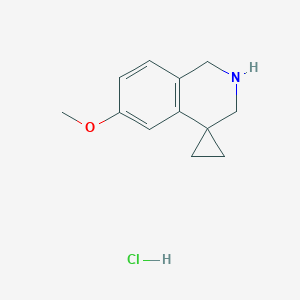 6'-methoxy-2',3'-dihydro-1'H-spiro[cyclopropane-1,4'-isoquinoline] HydrochlorideͼƬ