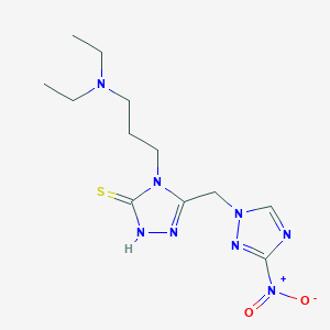 4-[3-(diethylamino)propyl]-5-[(3-nitro-1H-1,2,4-triazol-1-yl)methyl]-4H-1,2,4-triazole-3-thiolͼƬ