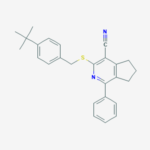 3-{[4-(tert-butyl)benzyl]sulfanyl}-1-phenyl-6,7-dihydro-5H-cyclopenta[c]pyridine-4-carbonitrileͼƬ