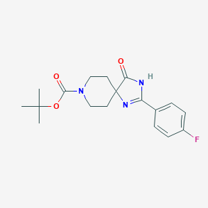 tert-Butyl2-(4-fluorophenyl)-4-oxo-1,3,8-triazaspiro[4,5]dec-1-ene-8-carboxylateͼƬ