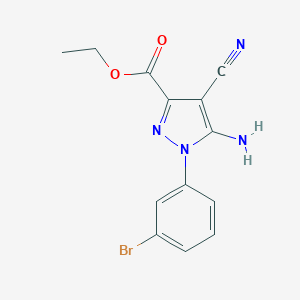 Ethyl 5-amino-1-(3-bromophenyl)-4-cyano-1H-pyrazole-3-carboxylateͼƬ