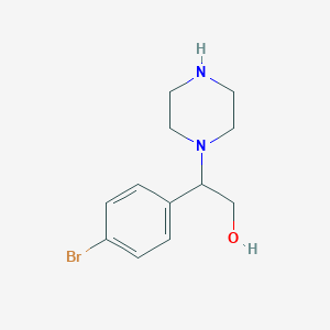 2-(4-Bromophenyl)-2-(piperazin-1-yl)ethan-1-ol图片