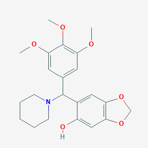 6-(Piperidin-1-yl(3,4,5-trimethoxyphenyl)methyl)benzo[d][1,3]dioxol-5-ol图片