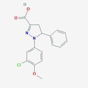 1-(3-chloro-4-methoxyphenyl)-5-phenyl-4,5-dihydro-1H-pyrazole-3-carboxylic acidͼƬ