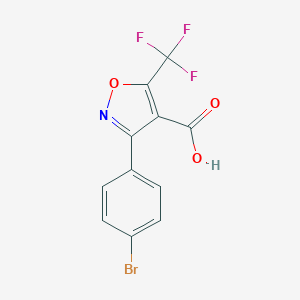 3-(4-Bromophenyl)-5-(trifluoromethyl)isoxazole-4-carboxylic acidͼƬ