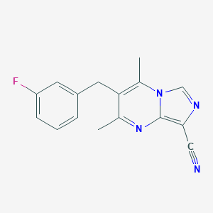 3-[(3-Fluorophenyl)methyl]-2,4-dimethylimidazo[1,5-a]pyrimidine-8-carbonitrile图片