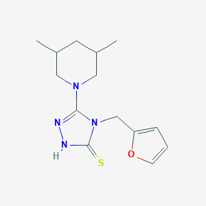 5-(3,5-Dimethylpiperidin-1-yl)-4-(furan-2-ylmethyl)-4H-1,2,4-triazole-3-thiolͼƬ