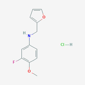 3-fluoro-N-(furan-2-ylmethyl)-4-methoxyaniline hydrochlorideͼƬ