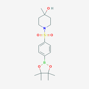 4-Methyl-1-[4-(4,4,5,5-tetramethyl-[1,3,2]dioxaborolan-2-yl)-benzenesulfonyl]-piperidin-4-olͼƬ