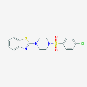 2-{4-[(4-Chlorophenyl)sulfonyl]piperazino}-1,3-benzothiazole图片