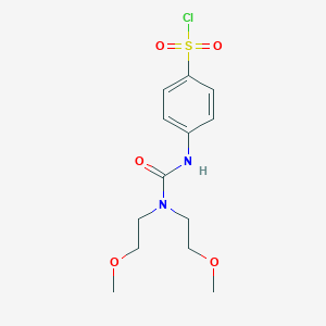 4-[3,3-Bis-(2-methoxy-ethyl)-ureido]benzenesulfonyl chlorideͼƬ