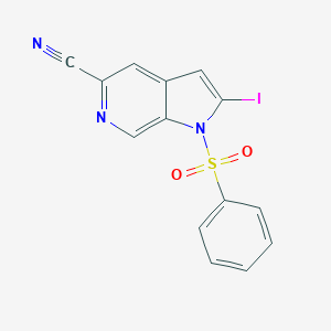 1-(Phenylsulfonyl)-5-cyano-2-iodo-6-azaindole图片