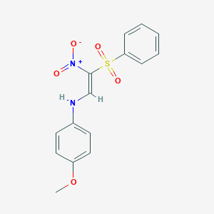 4-Methoxy-N-[2-nitro-2-(phenylsulfonyl)vinyl]anilineͼƬ