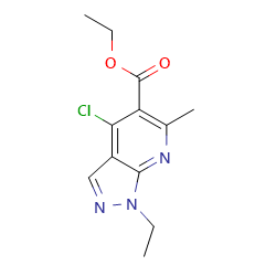 ethyl4-chloro-1-ethyl-6-methyl-1H-pyrazolo[3,4-b]pyridine-5-carboxylate图片