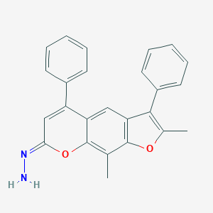 2,9-Dimethyl-3,5-diphenyl-7H-furo[3,2-g]chromen-7-one hydrazone图片