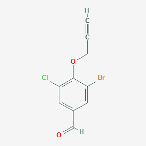 3-Bromo-5-chloro-4-(prop-2-yn-1-yloxy)benzaldehydeͼƬ