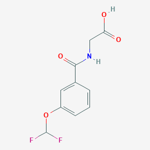 2-{[3-(Difluoromethoxy)phenyl]formamido}acetic AcidͼƬ