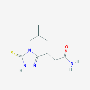 3-[4-(2-Methylpropyl)-5-sulfanyl-4H-1,2,4-triazol-3-yl]propanamideͼƬ