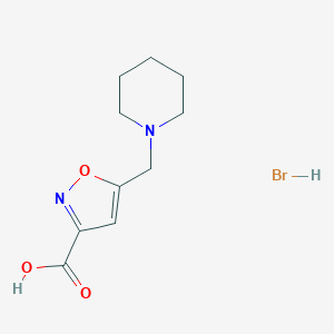 5-(1-Piperidinylmethyl)-isoxazole-3-carboxylic Acid HydrobromideͼƬ