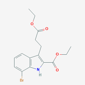 乙基7-溴-3-(3-乙氧基-3-氧亚基丙基)-1H-吲哚-2-甲酸基酯图片