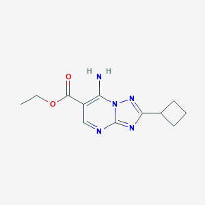 ethyl 7-amino-2-cyclobutyl[1,2,4]triazolo[1,5-a]pyrimidine-6-carboxylateͼƬ