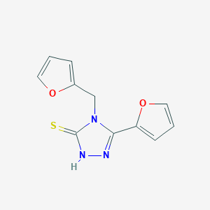 5-(Furan-2-yl)-4-(furan-2-ylmethyl)-4H-1,2,4-triazole-3-thiolͼƬ