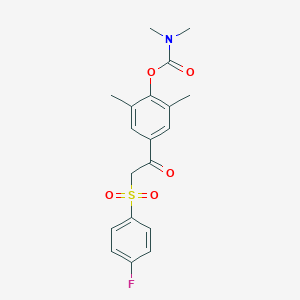 4-{2-[(4-fluorophenyl)sulfonyl]acetyl}-2,6-dimethylphenyl N,N-dimethylcarbamate图片