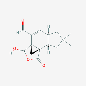 (3S,3aR,5aR,8aS,8bS)-3-hydroxy-7,7-dimethyl-1-oxo-5a,7,8,8a-tetrahydro-1H,3H,6H-3a,8b-methanoindeno[4,5-c]furan-4-carbaldehydeͼƬ