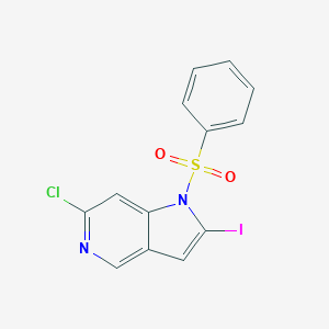 1-(Phenylsulfonyl)-6-chloro-2-iodo-5-azaindole图片