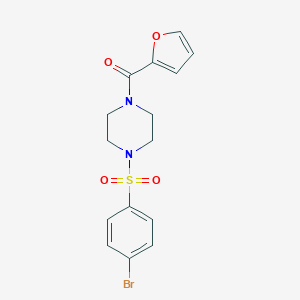 {4-[(4-Bromophenyl)sulfonyl]piperazino}(2-furyl)methanoneͼƬ