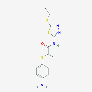 2-[(4-Aminophenyl)thio]-N-[5-(ethylthio)-1,3,4-thiadiazol-2-yl]propanamideͼƬ