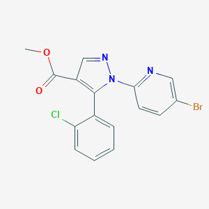 Methyl 1-(5-bromopyridin-2-yl)-5-(2-chlorophenyl)pyrazole-4-carboxylateͼƬ