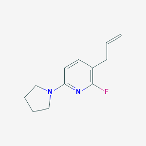 3-Allyl-2-fluoro-6-(pyrrolidin-1-yl)pyridine图片