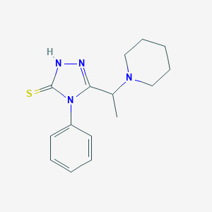 4-Phenyl-5-[1-(piperidin-1-yl)ethyl]-4H-1,2,4-triazole-3-thiolͼƬ