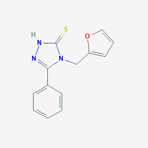 4-(Furan-2-ylmethyl)-5-phenyl-4H-1,2,4-triazole-3-thiolͼƬ