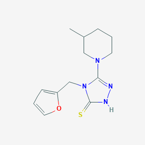 4-(furan-2-ylmethyl)-5-(3-methylpiperidin-1-yl)-4H-1,2,4-triazole-3-thiolͼƬ