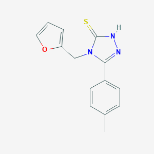 4-(Furan-2-ylmethyl)-5-(4-methylphenyl)-4H-1,2,4-triazole-3-thiolͼƬ