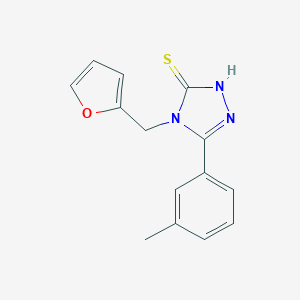 4-(Furan-2-ylmethyl)-5-(3-methylphenyl)-4H-1,2,4-triazole-3-thiolͼƬ