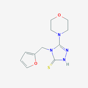 4-(Furan-2-ylmethyl)-5-(morpholin-4-yl)-4H-1,2,4-triazole-3-thiolͼƬ