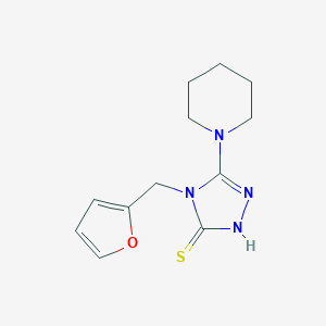 4-(Furan-2-ylmethyl)-5-(piperidin-1-yl)-4H-1,2,4-triazole-3-thiolͼƬ