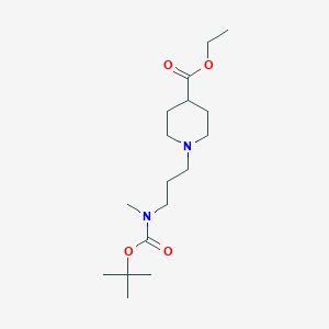 1-[3-(tert-Butoxycarbonyl-methyl-amino)-propyl]-piperidine-4-carboxylic acid ethyl esterͼƬ