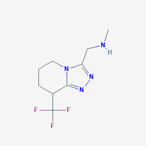 N-methyl-1-(8-(trifluoromethyl)-5,6,7,8-tetrahydro-[1,2,4]triazolo[4,3-a]pyridin-3-yl)methanamineͼƬ