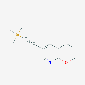 6-((trimethylsilyl)ethynyl)-3,4-dihydro-2H-pyrano[2,3-b]pyridineͼƬ