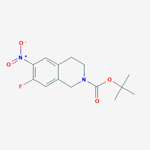 tert-Butyl 7-fluoro-6-nitro-3,4-dihydroisoquinoline-2(1H)-carboxylateͼƬ