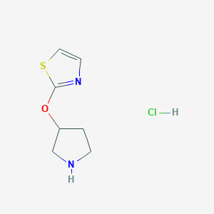 2-(Pyrrolidin-3-yloxy)thiazole hydrochloride图片