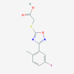 2-{[3-(5-fluoro-2-methylphenyl)-1,2,4-oxadiazol-5-yl]sulfanyl}acetic acidͼƬ