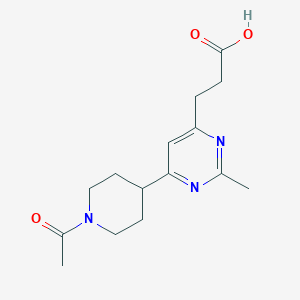 3-[6-(1-Acetyl-piperidin-4-yl)-2-methyl-pyrimidin-4-yl]-propionic acidͼƬ