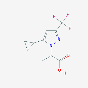 2-(5-Cyclopropyl-3-trifluoromethyl-pyrazol-1-yl)-propionic acidͼƬ