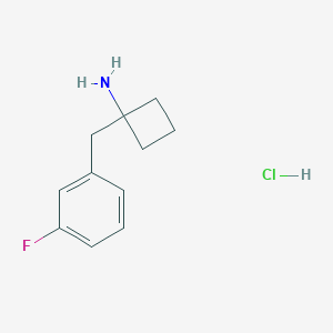 1-[(3-Fluorophenyl)methyl]cyclobutan-1-amine hydrochlorideͼƬ