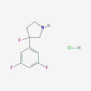 3-(3,5-Difluorophenyl)-3-fluoropyrrolidine hydrochloride图片